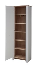 Garderobenschrank >Dijon< in Ashgrey Dekor, MDF, Spannplatte - 65x201x38 (BxHxT)
