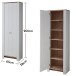 Garderobenschrank >Dijon< in Ashgrey Dekor, MDF, Spannplatte - 65x201x38 (BxHxT)