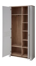 Schuhschrank >Dijon< in Ashgrey Dekor, MDF, Spannplatte - 98x201x38cm (BxHxT)