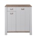 Schuhschrank >Dijon< in Ashgrey Dekor, MDF, Spannplatte - 98x105x38cm (BxHxT)