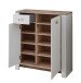 Schuhschrank >Dijon< in Ashgrey Dekor, MDF, Spannplatte - 98x105x38cm (BxHxT)
