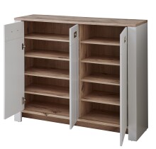 Schuhschrank >Dijon< in Ashgrey Dekor, MDF, Spannplatte - 130x105x38cm (BxHxT)