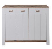 Schuhschrank >Dijon< in Ashgrey Dekor, MDF, Spannplatte - 130x105x38cm (BxHxT)