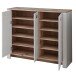 Schuhschrank >Dijon< in Ashgrey Dekor, MDF, Spannplatte - 130x105x38cm (BxHxT)