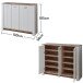 Schuhschrank >Dijon< in Ashgrey Dekor, MDF, Spannplatte - 130x105x38cm (BxHxT)