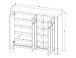 Schuhschrank >Dijon< in Ashgrey Dekor, MDF, Spannplatte - 130x105x38cm (BxHxT)