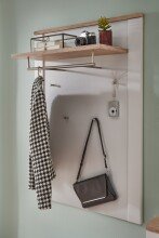 Garderobenpaneel >Dijon< in Ashgrey Dekor, MDF, Spannplatte - 81x115x30 (BxHxT)