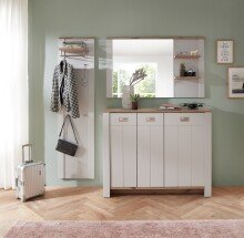 Garderobenpaneel >Dijon< in Ashgrey Dekor, MDF, Spannplatte - 48x188x30 (BxHxT)