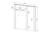 Garderobenspiegel >Dijon< in Ashgrey Dekor - 130x154x30 (BxHxT)