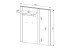 Garderobenspiegel >Dijon< in Ashgrey Dekor - 130x154x30 (BxHxT)