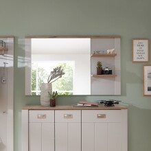 Garderobenspiegel >Dijon< in Ashgrey Dekor, MDF, Spannplatte - 130x80x17 (BxHxT)