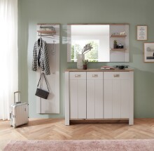 Garderobenspiegel >Dijon< in Ashgrey Dekor, MDF, Spannplatte - 130x80x17 (BxHxT)