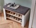 Schuhbank >Dijon< in Ashgrey Dekor, MDF, Spannplatte - 81x52x38cm (BxHxT)