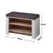 Schuhbank >Dijon< in Ashgrey Dekor, MDF, Spannplatte - 81x52x38cm (BxHxT)