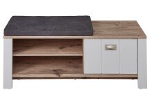Schuhbank >Dijon< in Ashgrey Dekor, MDF,...