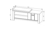 Schuhbank >Dijon< in Ashgrey Dekor, MDF, Spannplatte - 130x52x38cm (BxHxT)