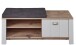 Schuhbank >Dijon< in Ashgrey Dekor, MDF, Spannplatte - 130x52x38cm (BxHxT)