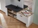Schuhbank >Dijon< in Ashgrey Dekor, MDF, Spannplatte - 130x52x38cm (BxHxT)