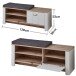 Schuhbank >Dijon< in Ashgrey Dekor, MDF, Spannplatte - 130x52x38cm (BxHxT)
