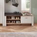 Schuhbank >Dijon< in Ashgrey Dekor, MDF, Spannplatte - 130x52x38cm (BxHxT)