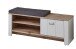 Schuhbank >Dijon< in Ashgrey Dekor, MDF, Spannplatte - 130x52x38cm (BxHxT)