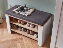 Garderoben-Set >Dijon< in Ashgrey Dekor, MDF, Spannplatte - 274x201x38cm (BxHxT)