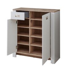 Garderoben-Set >Dijon< in Ashgrey Dekor, MDF, Spannplatte - 274x201x38cm (BxHxT)