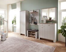 Garderoben-Set >Dijon< in Ashgrey Dekor, MDF,...
