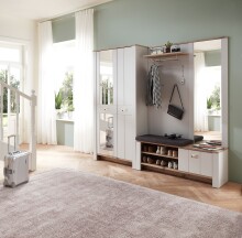 Garderoben-Set >Dijon< in Ashgrey Dekor, MDF,...
