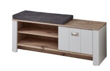 Garderoben-Set >Dijon< in Ashgrey Dekor, MDF, Spannplatte - 228x201x38cm (BxHxT)