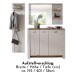 Garderoben-Set >Dijon< in Ashgrey Dekor, MDF, Spannplatte - 193x201x38cm (BxHxT)