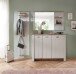 Garderoben-Set >Dijon< in Ashgrey Dekor, MDF, Spannplatte - 193x201x38cm (BxHxT)