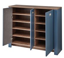 Schuhkommode >Dijon< in Parasian Blue Dekor - 130x105x38 (BxHxT)