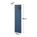 Garderobenpaneel >Dijon< in Parasian Blue Dekor - 48x188x30 (BxHxT)