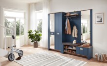 Garderobenspiegel >Dijon< in Parasian Blue Dekor - 130x154x30 (BxHxT)