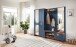 Garderobenspiegel >Dijon< in Parasian Blue Dekor - 130x154x30 (BxHxT)