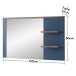 Garderobenspiegel >Dijon< in Parasian Blue Dekor - 130x80x17 (BxHxT)