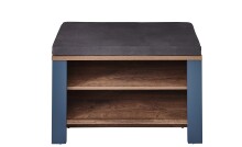 Schuhbank >Dijon< in Parasian Blue Dekor, MDF, Spannplatte - 81x52x38cm (BxHxT)