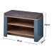 Schuhbank >Dijon< in Parasian Blue Dekor, MDF, Spannplatte - 81x52x38cm (BxHxT)