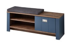 Schuhbank >Dijon< in Parasian Blue Dekor, MDF,...