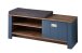Schuhbank >Dijon< in Parasian Blue Dekor, MDF, Spannplatte - 130x52x38cm (BxHxT)
