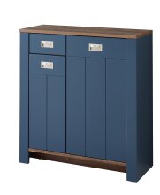 Garderoben-Set >Dijon< in Parasian Blue Dekor - 274x201x38 (BxHxT)