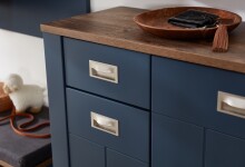 Garderoben-Set >Dijon< in Parasian Blue Dekor - 274x201x38 (BxHxT)