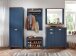 Garderoben-Set >Dijon< in Parasian Blue Dekor - 274x201x38 (BxHxT)