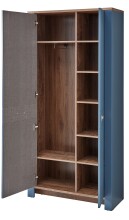 Garderoben-Set >Dijon< in Parasian Blue Dekor - 228x201x38 (BxHxT)