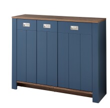 Garderoben-Set >Dijon< in Parasian Blue Dekor - 193x201x38 (BxHxT)