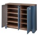 Garderoben-Set >Dijon< in Parasian Blue Dekor - 193x201x38 (BxHxT)