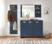 Garderoben-Set >Dijon< in Parasian Blue Dekor - 193x201x38 (BxHxT)
