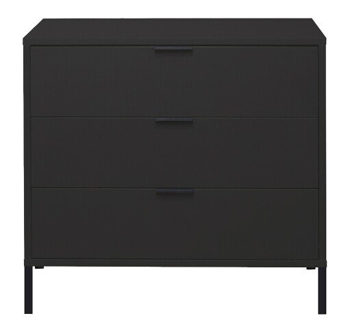 Kommode >Bonnie< in anthrazit matt lack - 81x80x45cm (BxHxT)