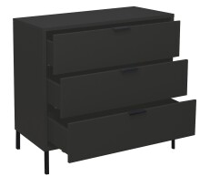 Kommode >Bonnie< in anthrazit matt lack - 81x80x45cm (BxHxT)
